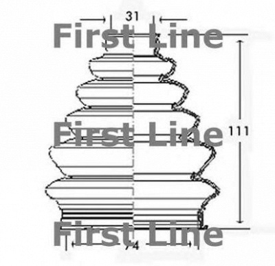 FIRST LINE fcb2327 -  Пыльник, приводной вал